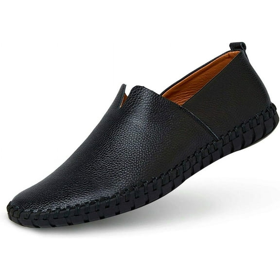 Genuine Leather Loafer Shoes Slip On Soft Walking Driving Shoes
