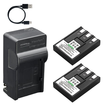 Kastar 2-Pack Battery and AC & USB-C Charger Compatible with NB-3L NB-3LH Camera for Canon PowerShot SD10 SD100 SD110 SD20 SD40 SD500 SD550 A80 Digital IXUS 700 750 i i5 IXY Digital 30 600 700