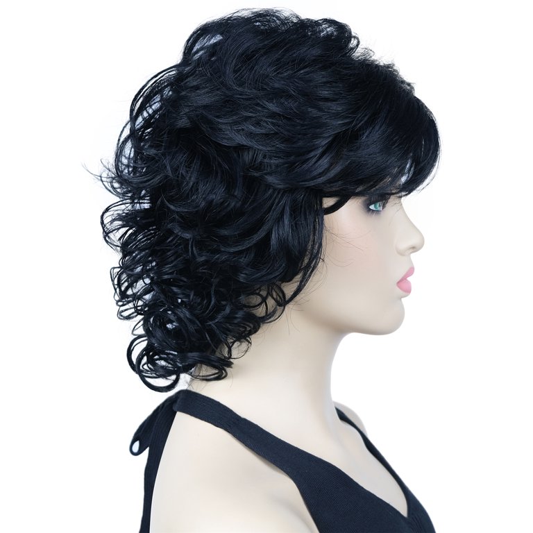 Short Curly Wigs Soft Shaggy Layered Classic Cap Full  display picture 3