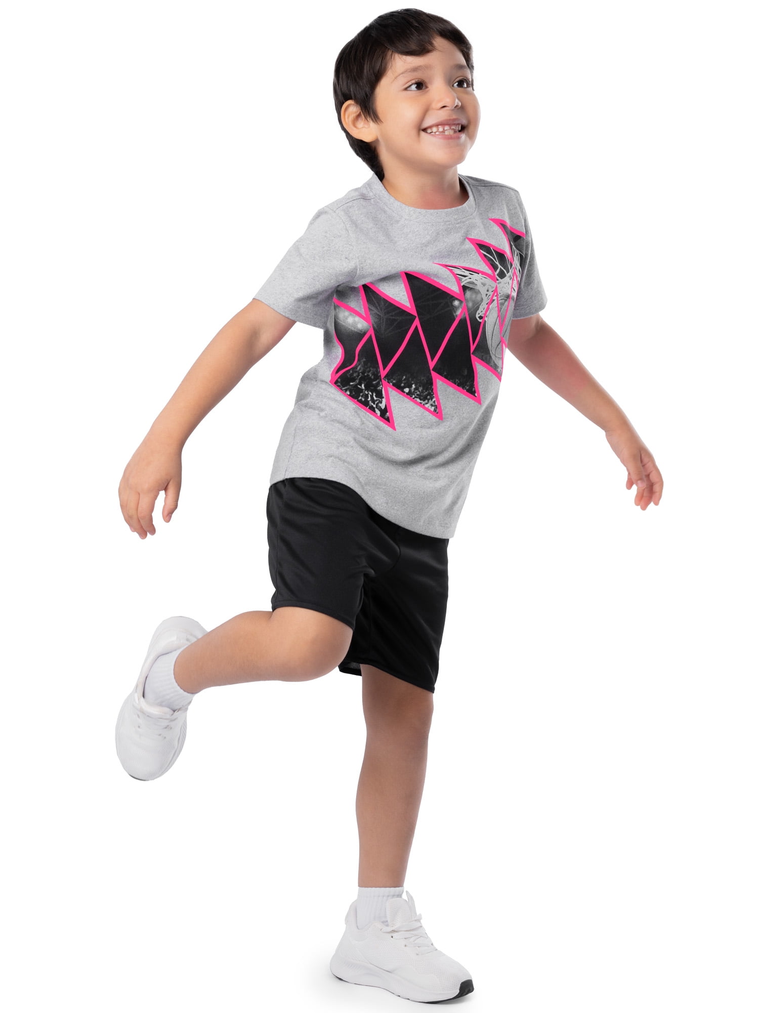 Athletic Works Boys Active Short Sleeve Graphic T-Shirt, Sizes 4-18 & Husky