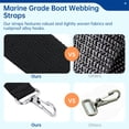 thumbnail image 4 of 2PCS Bimini Top Straps, Adjustable Heavy Duty Bimini Top Straps with Double Snap Hooks, Marine Grade Boat Webbing Straps, 25" to 45" Adjustable Reinforced Straps for Awnings, Kayaks, Tents, 4 of 7
