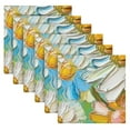 thumbnail image 6 of Qxltty Abstract Oil Painting Flowers Napkins 20×20in Perfect for Parties Dinners Weddings Cocktail Housewarming Cloth Napkins Set of 1, 6 of 8