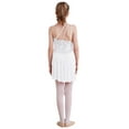 thumbnail image 2 of iEFiEL Kids Girls Sequins Figure Skating Dress One Shoulder Dance Gymnastics Competition Leotard Dress White 10, 2 of 7