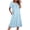 Blue Flower, variant on Nightgowns for Women with Pockets Button Front Short Sleeve House Dresses Floral Print Mumu Dress
