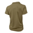thumbnail image 7 of Hearthz Quarter Zip Men's Polo Shirts Short Sleeve Shirt for Men Collared Casual Work T Shirts Khaki XXXL, 7 of 7