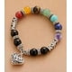thumbnail image 4 of Pulsera de amatista turquesa blanca de moda europea y americana, collar con colgante de loto de 108 cuentas, 4 of 6