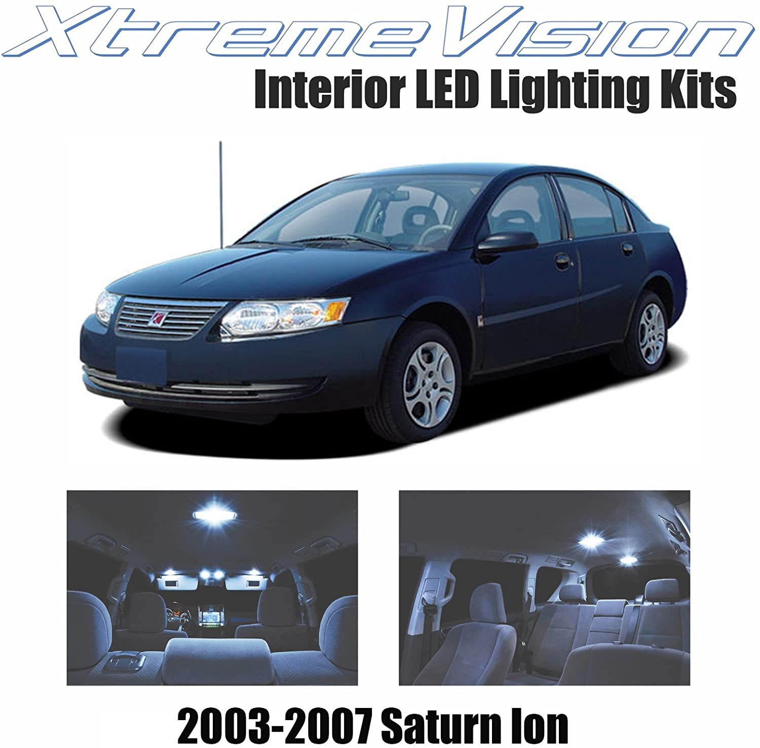 Xtremevision Interior Led For Saturn Ion 2003 2007 4 Pieces Cool White Interior Led Kit Installation Tool Walmart Com Walmart Com