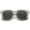 Smoke-Gold / Smoke, variant on sunglassLA - Oversize Slim Metal Temple Square Lens Horn Rimmed Sunglasses 50mm - 50mm