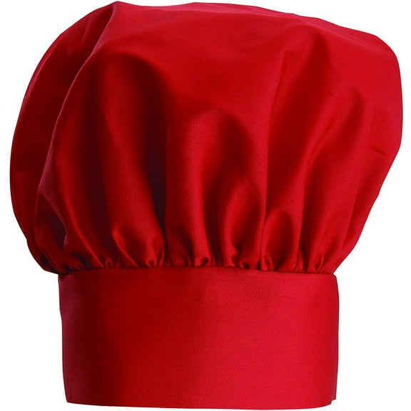 Winco CH-13RD 13" Velcro Closure Chef Hat, Red