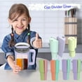 thumbnail image 4 of Termo de silicona de doble capa, taza para bebidas de 40 oz con tapa, puede contener dos sabores diferentes de bebida, bandeja de sección interna para Stanley, 4 of 6