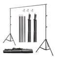 thumbnail image 1 of Adjustable Photo Background Support, Backdrop Stand Collapsible and Portable Carrying Bag for Canvas Muslin Paper Hold, Ideal for Photography Studio Location Work, 1 of 5