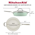 thumbnail image 2 of Sartén KitchenAid de cerámica anodizada dura antiadherente de 5 litros con tapa, 2 of 9