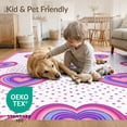 thumbnail image 4 of ODIKA 8'x10' Washable Area Rug Pink Dots Whimsical Borders Ombre Gradient Watercolor Large Confetti Refined for Living Room, Under Sectional, Family , Durable, Non-Slip, 4 of 7