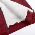 thumbnail image 5 of Hfnxid Women's Zip Up Hoodies Warm Fleece Jackets Solid Color Casual Sweatshirts Fall Winter Interior Hooded Jacket with Zip Pocket Red XXXXXL, 5 of 10