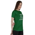 thumbnail image 1 of Inkmeso T-Shirt Femme Citation "Je Ne Suis Plus avec Stupide" avec Imprimé Graphique, 1 of 7