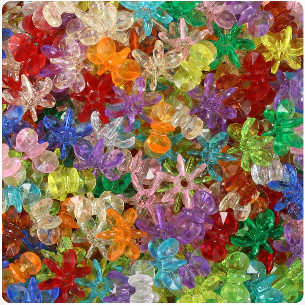 BeadTin Multi Transparent 12mm SunBurst Craft Beads (400pcs) Walmart