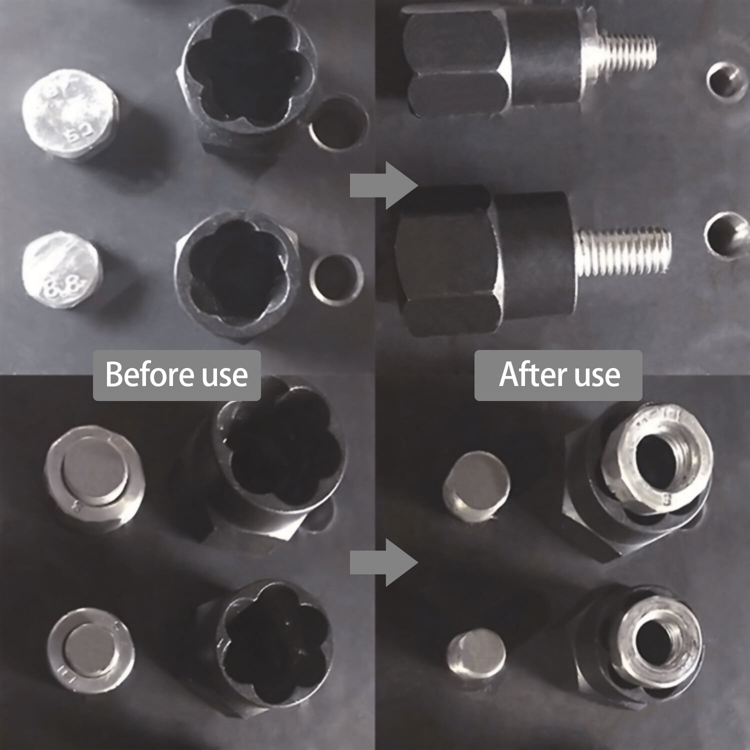 Damaged Lug Nut Lock Remover Twist Socket Set Screw Extractor Tool 9-19mm 11 PCS