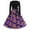 #01Dark Purple, variant on Long Sleeve Dresses for Women Fall Crew Neck Party Hem Dress Casual Vintage Halloween Pumpkin Spider Web Printed Swing Dress Gray S