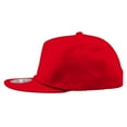 thumbnail image 3 of Decky 1041 5 Panel High Profile Structured Cotton Blend Snapback-Red, 3 of 4