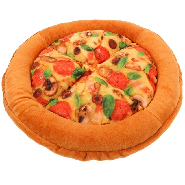 Lit pour Chat Jouet Couineur Tapis Chaud pour Chat Jouet Pizza pour Chat Lit pour Chat