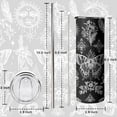 thumbnail image 5 of Goth Tumbler 20 oz Travel Coffee Mug Boho Butterfly Print Skinny Tumblers with Lid and Straw Stainless Steel Insulated Coffee Cups Gothic Lover Gifts for Women, 5 of 6