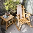 thumbnail image 4 of Antique Wood Outdoor Rocking Log Chair Wooden Porch Rustic Log Rocker, 4 of 4