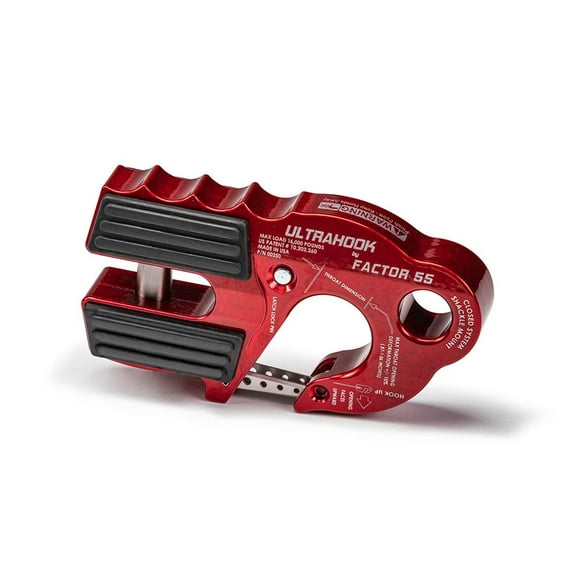 Factor 55 Winch Clevis Hook 00250-01 Ultra Hook; For Up To 3/8 Inch Diameter Rope Or Cable; With Shackle Pin Mounting Hole For 3/4 Inch Pin; With 5/8 Inch Diameter Double Sheer Pin