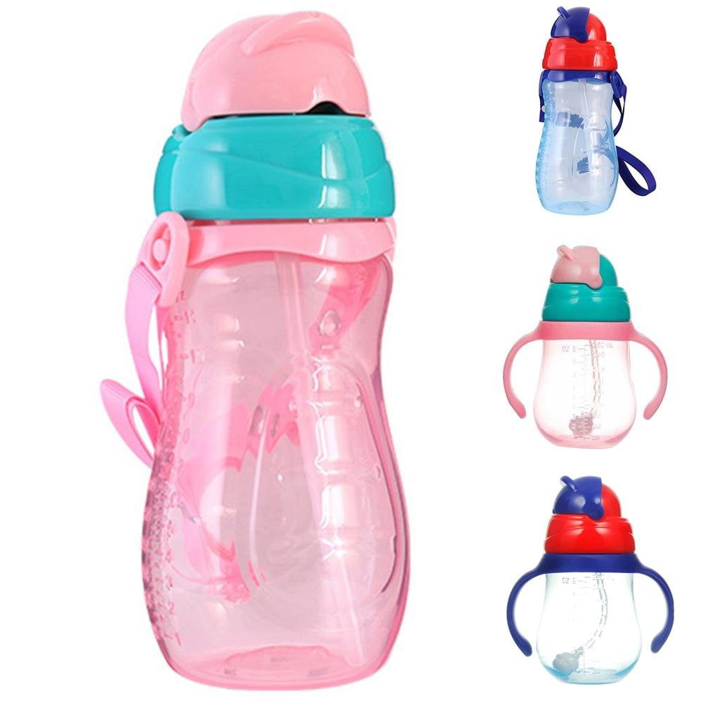 Baby Kids Children Disney School Drinking Water Straw Bottle Sippy Suction Cup 