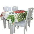thumbnail image 4 of EREHome Vintage Rétro Floral Parti Nappes Rouge Décoration de Table 60x120 Pouces, 4 of 5
