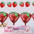 thumbnail image 4 of Arche de Ballons à la Fraise, 157 Pcs Ballons à la Fraise avec Ballons en Latex Rouges Roses Verts et Ballons en Feuille de Fraise, 4 of 10
