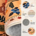 thumbnail image 6 of KoshiMe 9'x12' Floral Area Rug, Machine Washable Non-Slip Soft Low Pile Stain-Resistant Boho Flower Indoor Rug for Living Room Bedroom Dining Room, Yellow Orange, 6 of 9