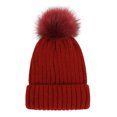 thumbnail image 4 of Homenesgenics Winter Hat for Women under $10 Unisex Fashion Solid Color Plus Velvet Knitted Warm Hat And Gloves Two-piece Set, 4 of 5