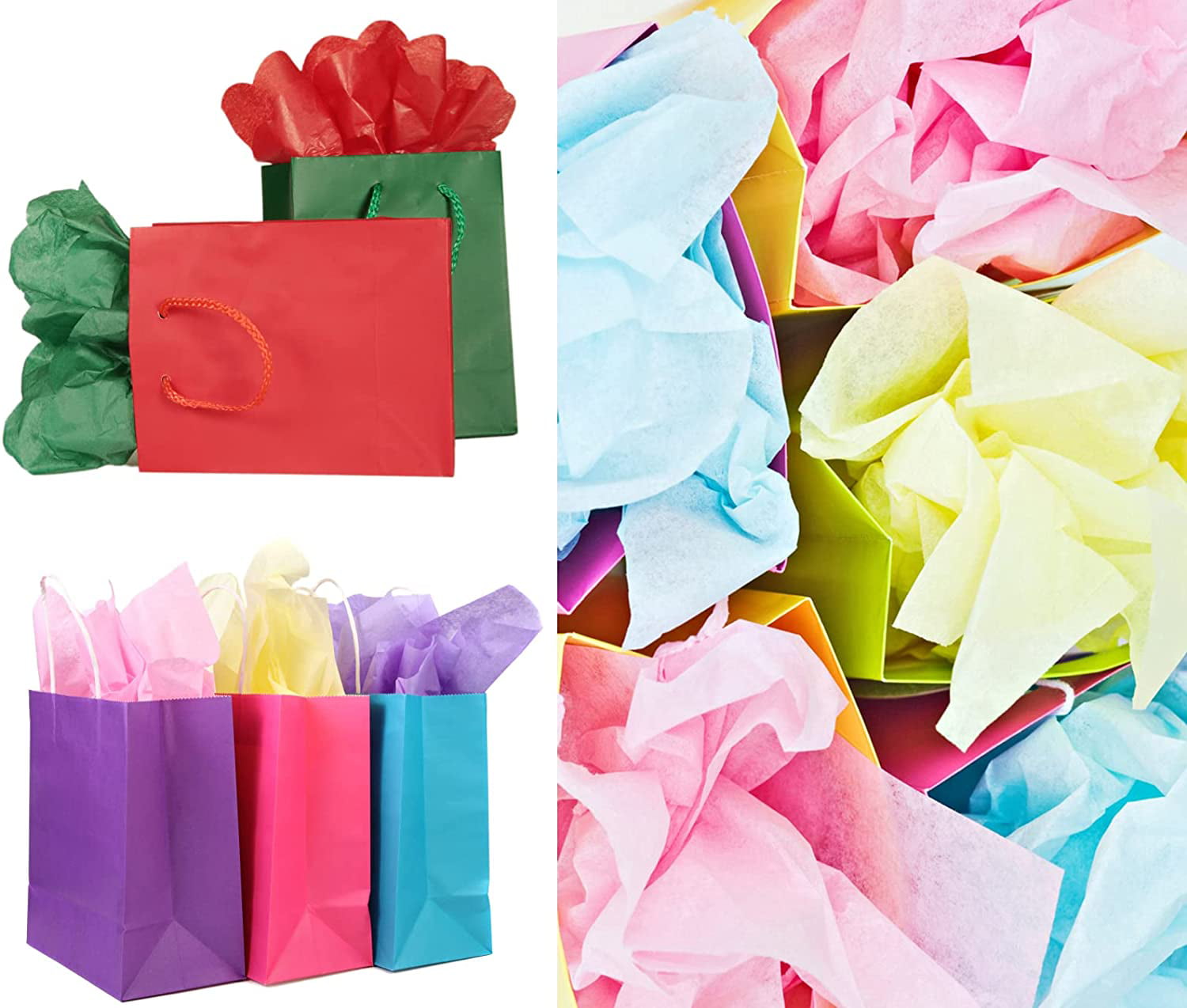 84 Sheets (20 x 26) Tissue Paper for Gift Bags, 28 Assorted Colored  Tissue Paper for Gift Wrapping, Tissue Paper Bulk for Packaging, Rainbow