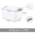 thumbnail image 5 of 32 Qt Clear Storage Bins with Lids Plastic Stackable Storage Containers 4 Packs, 5 of 8