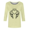 thumbnail image 4 of Aqestyerly Blouse Décontractée pour Femme, Imprimé Amusant, Coupe Ample, Col Rond, T-Shirt à Manches 3/4, Doux, Été, Quotidien, Haut Mode, Tee HWRETIE, 4 of 4