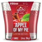 Glade Jar Candle 1 CT, Apple Of My Pie, 3.4 OZ. Total, Air Freshener, Wax Infused with Essential Oils