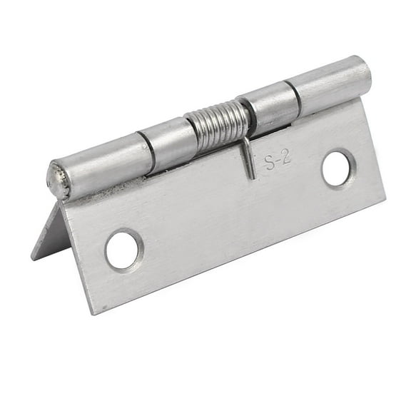 Uxcell 2" Length Stainless Steel Self-Closing Spring Loaded Door Hinge for Home Office Silver Tone 1 Pcs