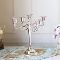 thumbnail image 3 of Elegante candelabro de estilo vintage americano de plata antigua con cinco cabezas, 3 of 3