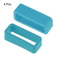 thumbnail image 3 of Uxcell Watch Band Strap Loops Silicone Watch Holder Keeper for 20mm Width Watch Band, Turquoise Blue 4 Pack, 3 of 5