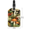 thumbnail image 6 of Square 2Pack PU Leather Mushroom Cruise Luggage Tag with Privacy Cover and Name ID Tag for Travel Handbags Backpacks Luggage Tags, 6 of 6