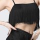 thumbnail image 3 of Conjunto De Falda De Verano Traje de falda corta con borlas de 2 piezas Traje de baile latino sin espalda para mujer (Negro L) Ygjytge para Mujer Negro T S, 3 of 9