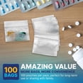 thumbnail image 3 of Pill Pouch Bags - (Pack of 15000) 3" x 2.75" Pill Baggies and Disposable Plastic Travel Pill Bags with Write-on Labels, 3 of 10