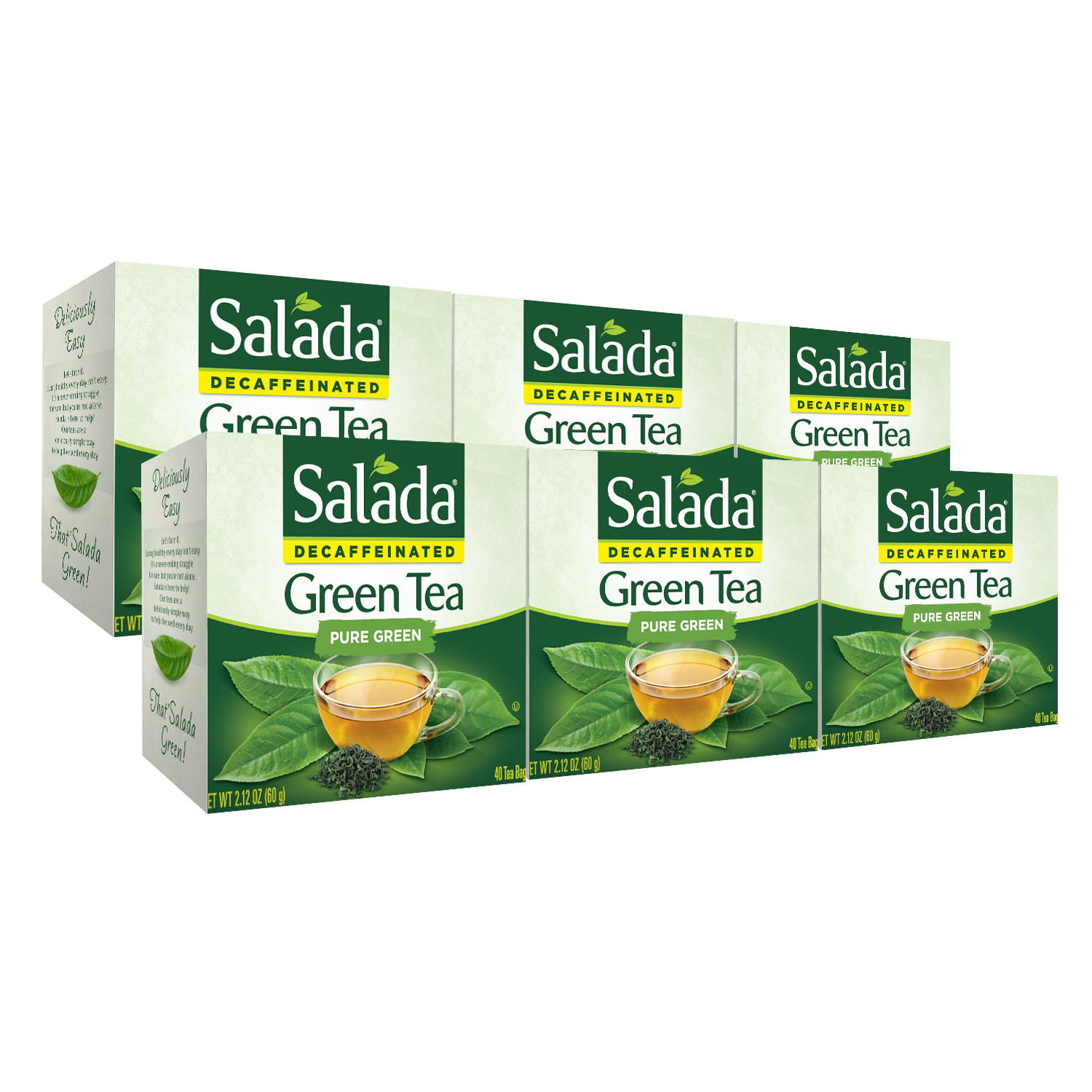 Salada Decaffeinated Pure Green Tea 40ct 6 pack
