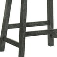 thumbnail image 6 of Rustic Backless Counter Stool Set of 2 – 25 Inch Wooden Farmhouse Barstool with Brown Leather Seat, Distressed Finish & Sturdy Frame – Space-Saving Counter-Height Seating for Kitchen, 6 of 7