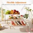 thumbnail image 6 of Lifewit 3 Tier Plastic Serving Tray for Party, 12" x 6.5" Serving Platter for Cookies, Dessert, Cupcake, Gold, 6 of 9