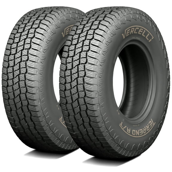 Pair of 2 Vercelli Terreno A/T 35X12.50R20 121S E 10 Ply All Terrain Light Truck Tires