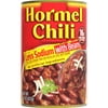 HORMEL Chili with Beans Less Sodium, No Artificial Ingredients, 15 oz Steel Can (Pack of 8)