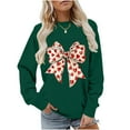 thumbnail image 2 of HAiming Valentines Day Sweatshirts for Women Long Sleeve Cute Bow Print Tops Casual T-Shirts Trendy Tee, 2 of 8