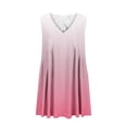 thumbnail image 3 of Hvot&aat Womens Summer V Neck Tank Dress Casual Tiered Ruffle Sleeveless Mini Dress Gradient Babydoll Dress, 3 of 4