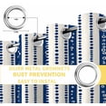 thumbnail image 6 of Navy Blue Boho Blackout Curtains for Bedroom/Living Room, Thermal Insulated Kitchen Curtains, Southwestern Striped Abstract Grommet Darkening Window Treatment Drapes 52"x63"x2, 6 of 8